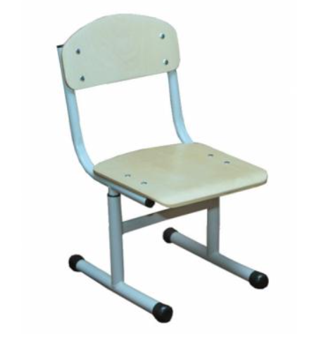 Стілець Т-подібний модернізований "АНШАР ГРУП" (37893), регульований по висоті №2–5 (h=300–420 мм), зі зміцненим каркасом із труб d-25/32 мм, 331×417×618–738 мм